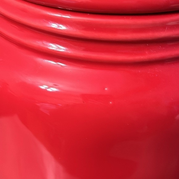 NWT RAE DUNN TALL BE MINE CERAMIC RED CANISTER - Picture 5 of 13